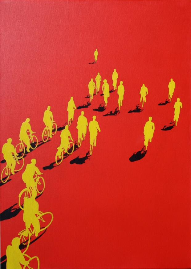 Riding Home cycling art Robin Rutherford Riding Home cycling art Robin Rutherford