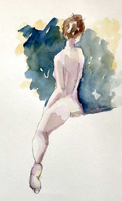 Ines 3 - graphite and watercolour on art paper