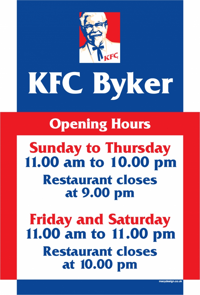 KFC doorsign